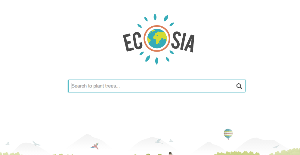 Ecosia search engine plant trees